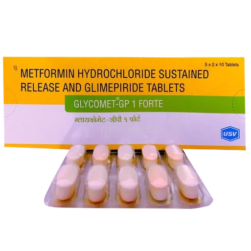 glycomet gp 1 forte tablet 10's